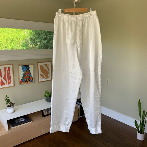 Vintage Pants - White Silk Pants